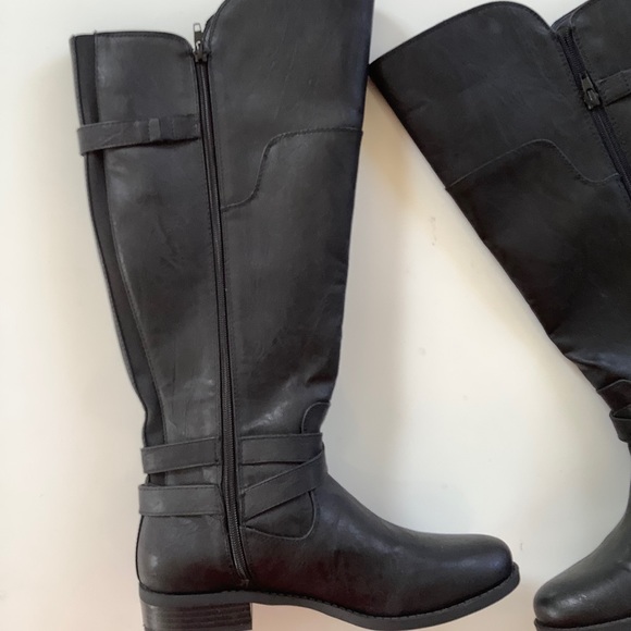 8 M Wide Calf woman’s black boots - new - Picture 4 of 7